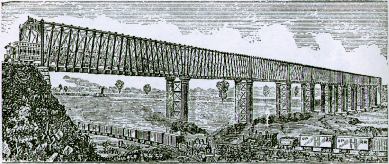 The First Union Pacific Railroad Bridge across the Missouri River at Omaha (1872)