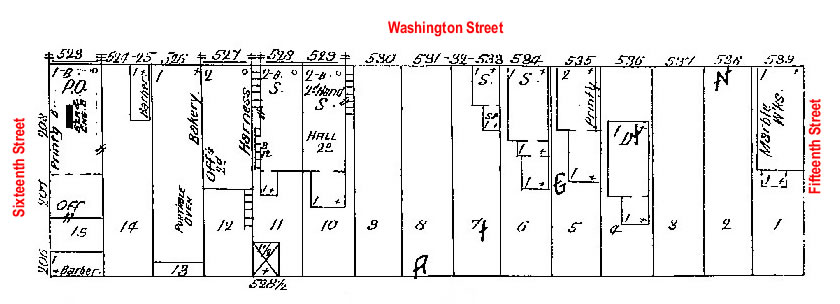 Block 47, Washington Street, Blair, NE Sanborn Map from 1909